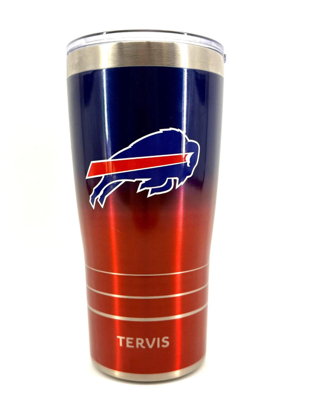 Rare! 2022 Tervis Buffalo Bills Red & Blue Hombre Stainless Steel Tumbler 20 oz